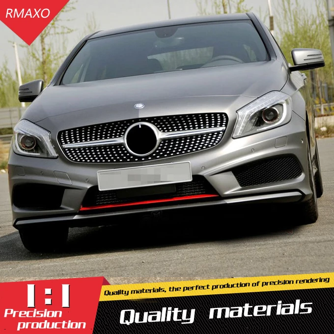 Для Mercedes W176 ABS алмаз Передняя решетка для Benz 2013 класс W176 A180 A200 A260 A45 серебристый/черный