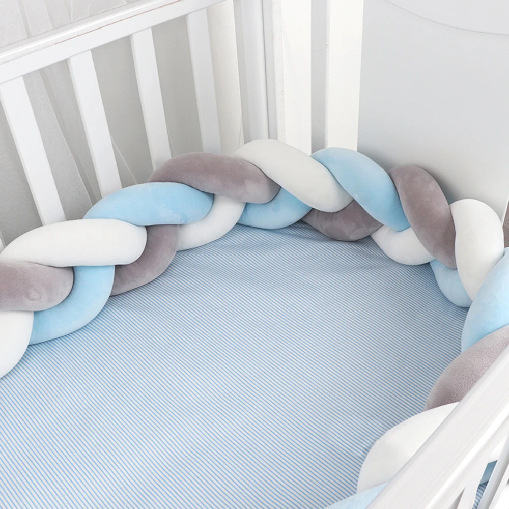 Crib Bumper Baby Deco Baby Shower baby bumper Nursery Baby Gift USA knot bumper Braided Crib Bumper newborn gift baby gift