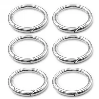 

6PCS 28MM Round Snap Clip Hook Mini Carabiner Keychain Keyring Climbing Buckle Outdoor Camping Hiking Tool