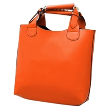 SAF-Neue vintage-tasche ledertaschen frauen Tote Einkaufstasche Handtasche orange