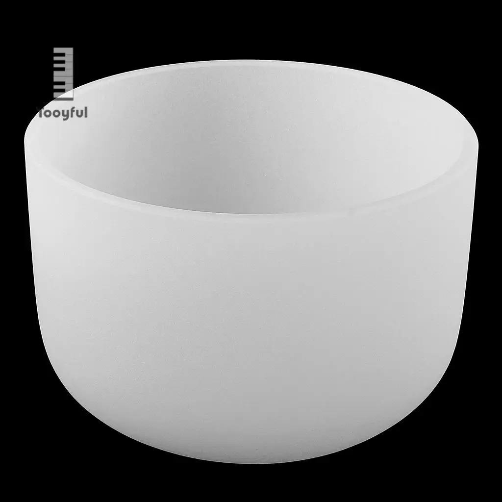 

Tooyful Crystal Singing Bowl F Note For Heart Frosted Quartz for Meditation Relaxation 8 Inch