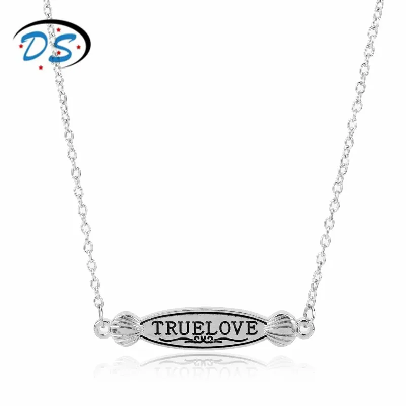 Dongsheng jewelry истинная любовь буквы ожерелье с цепочкой чокер подвеской в виде