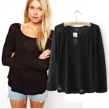 FREE SHIPPING British style translucent ultra-thin sweater FT506 | Женская одежда