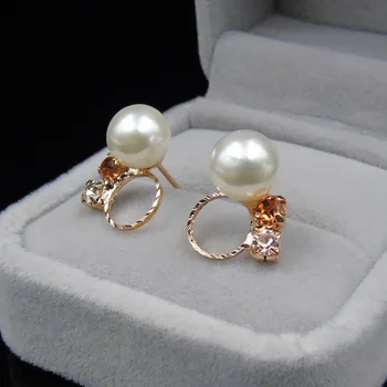 

Crystal pearl temperament earrings 8ED332