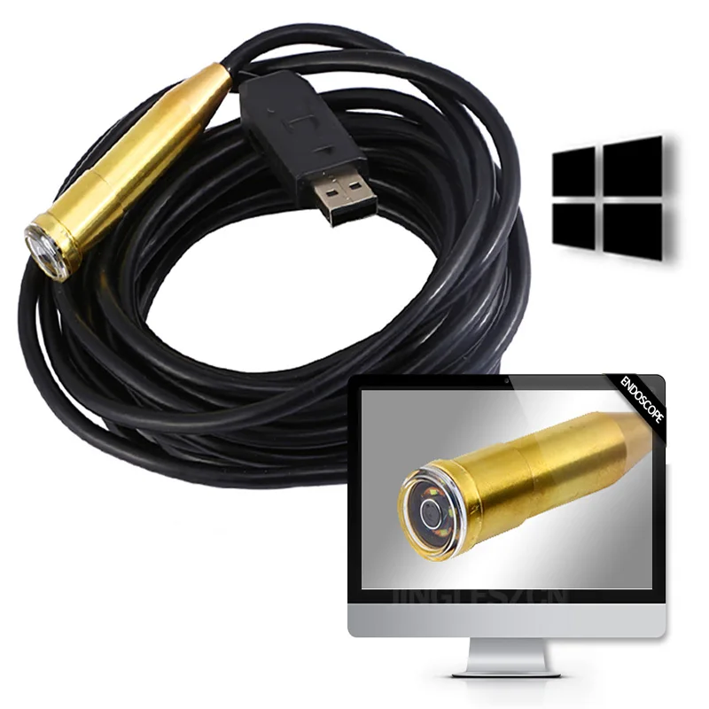 

USB Endoscope Camera 14.5mm USB Borescope Fexible Camera Waterproof Pipe Inspection Camera For Snake Cameras , Macbook OS PC
