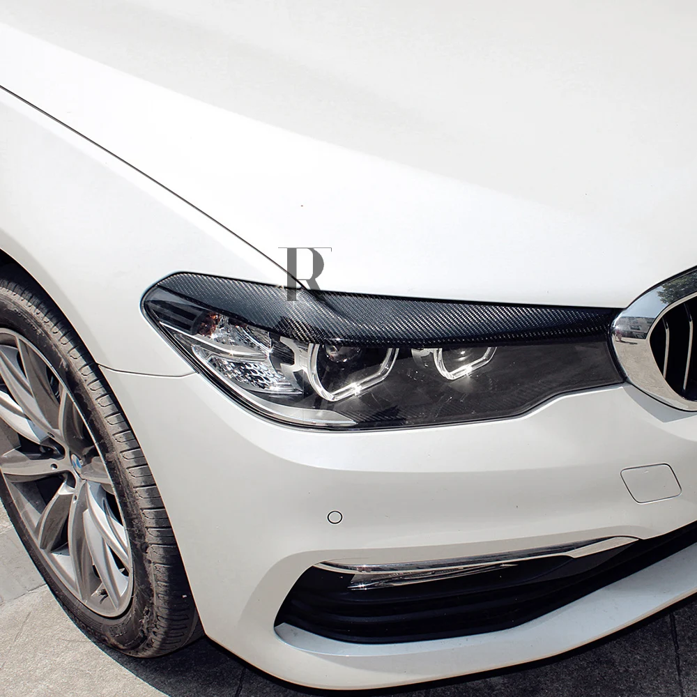 Наклейка для бровей G30 из углеродного волокна на переднюю лампу Накладка BMW