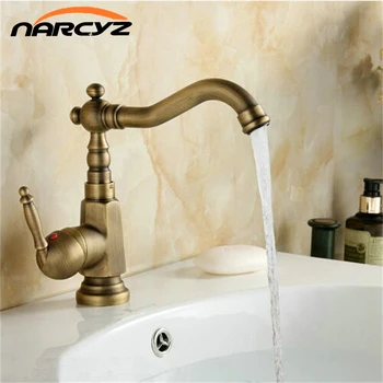 

Wholesale and Retail Basin Faucet Mixer Taps Antique Brass Finished Hot and Cold Deck Mounted Vanity Vessel Sinks Faucet XT908