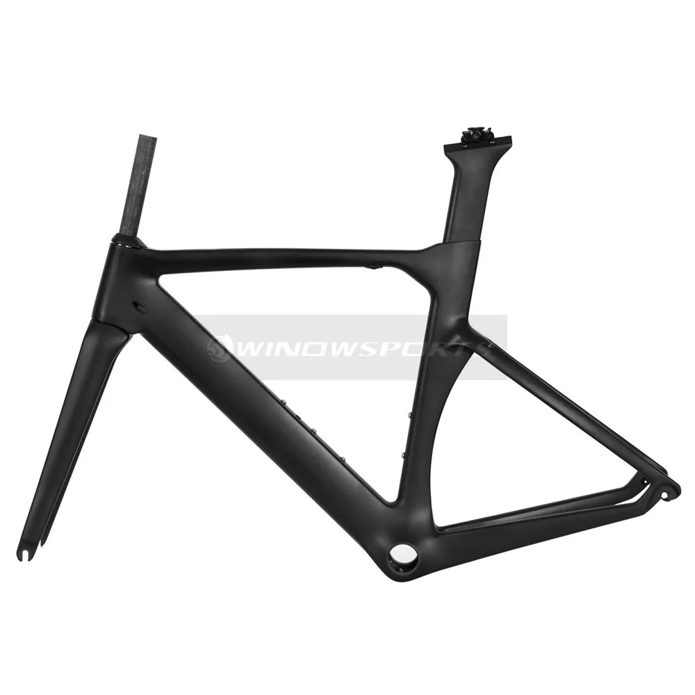Clearance 2018 winow Aero Carbon frame Carbon Racing Bicycle Frame Di2 Road Frame packaging include frame+fork+seatpost+headset 4