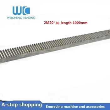 

1pc Mod2 20*30 spur Gear rack right teeth WIDTH 20MM HEIGHT 30MM L1000mm 45# steel Black Oxide CNC parts modulus2