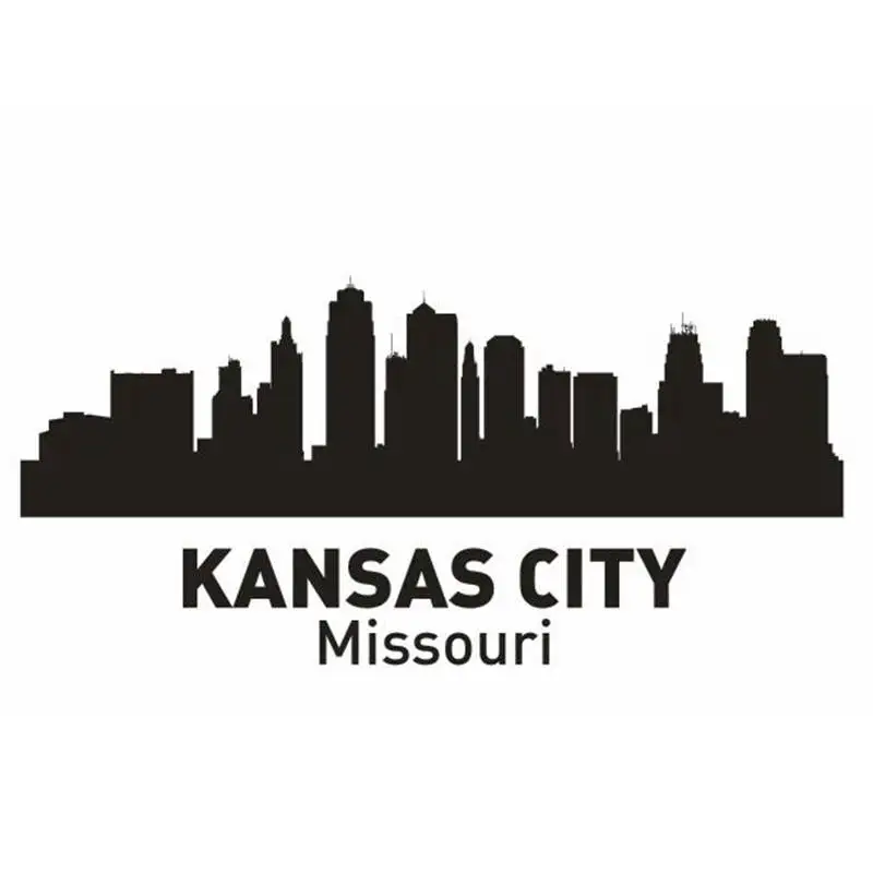 

DCTAL KANSAS City Decal Landmark Skyline Wall Stickers Sketch Decals Poster Parede Home Decor Sticker