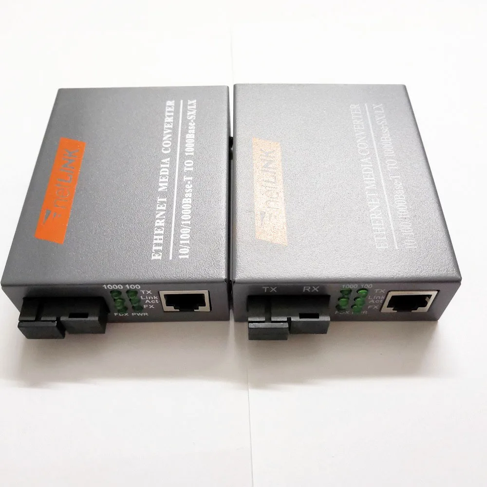 1 пара HTB-GS-03 A/B Netlink волоконно-оптических Media Converter Gigabit Ethernet 1000 Мбит одиночный режим волокно SC Порты и разъёмы