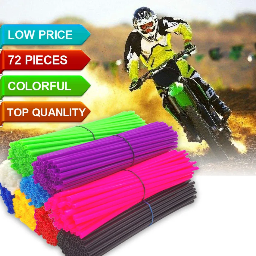 

Motorcycle Dirt Bike Wheel Rim Spoke Skins Covers Wrap Tubes Decor Protector Pipe FOR KAWASAKI 500 CR YZ RM KX CR Honda CR YZ