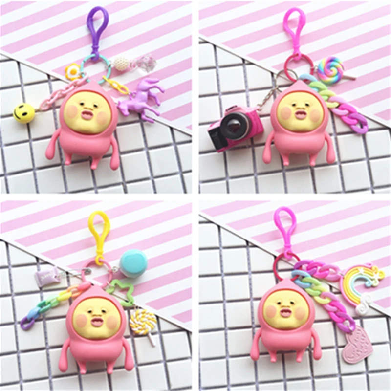 

Jimusuhutu Fairy Farm Figures Keychain Toy Peach Kobito Figures Gift for Girl Pendant