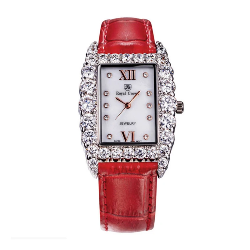 

Royal Crown 6111 Italy brand Jewelry Watch Diamond Japan MIYOTA Women's Watch Fashion Bracelet Rhinestone Girl's Birthday Gift