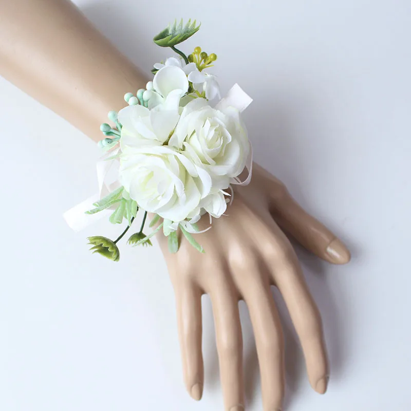 15172    cuff bracelets bridesmaid wrist corsages wedding  (1)