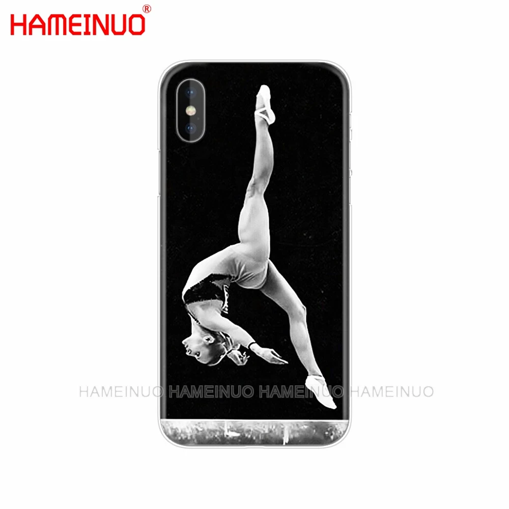 HAMEINUO гимнастический силуэт Чехол для мобильного телефона iphone X 8 7 6 4 4S 5 5S SE 5c 6s plus - Цвет: 62238