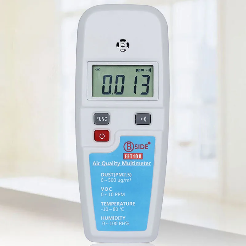 BSIDE Air Quality Monitor Mini Portable Gas Tester EET100 LCD Multi-function Environment Tester Haze Comprehensive Gas Detector