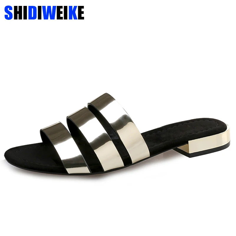 

New Summer Slipper Women Slippers Slides Women Sandals Slippers Word Hollow out Women Single Sandals Non-slip Fashion m579