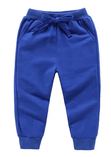 Новые Теплые бархатные штаны повседневные спортивные штаны для мальчиков от 2 до 10 лет детские брюки для бега модные хлопковые брюки для мальчиков штаны для бега для девочек - Цвет: blue