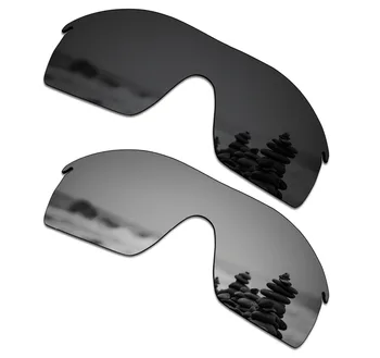 

SmartVLT 2 Pieces Polarized Sunglasses Replacement Lenses for Oakley Radarlock XL Stealth Black and Silver Titanium