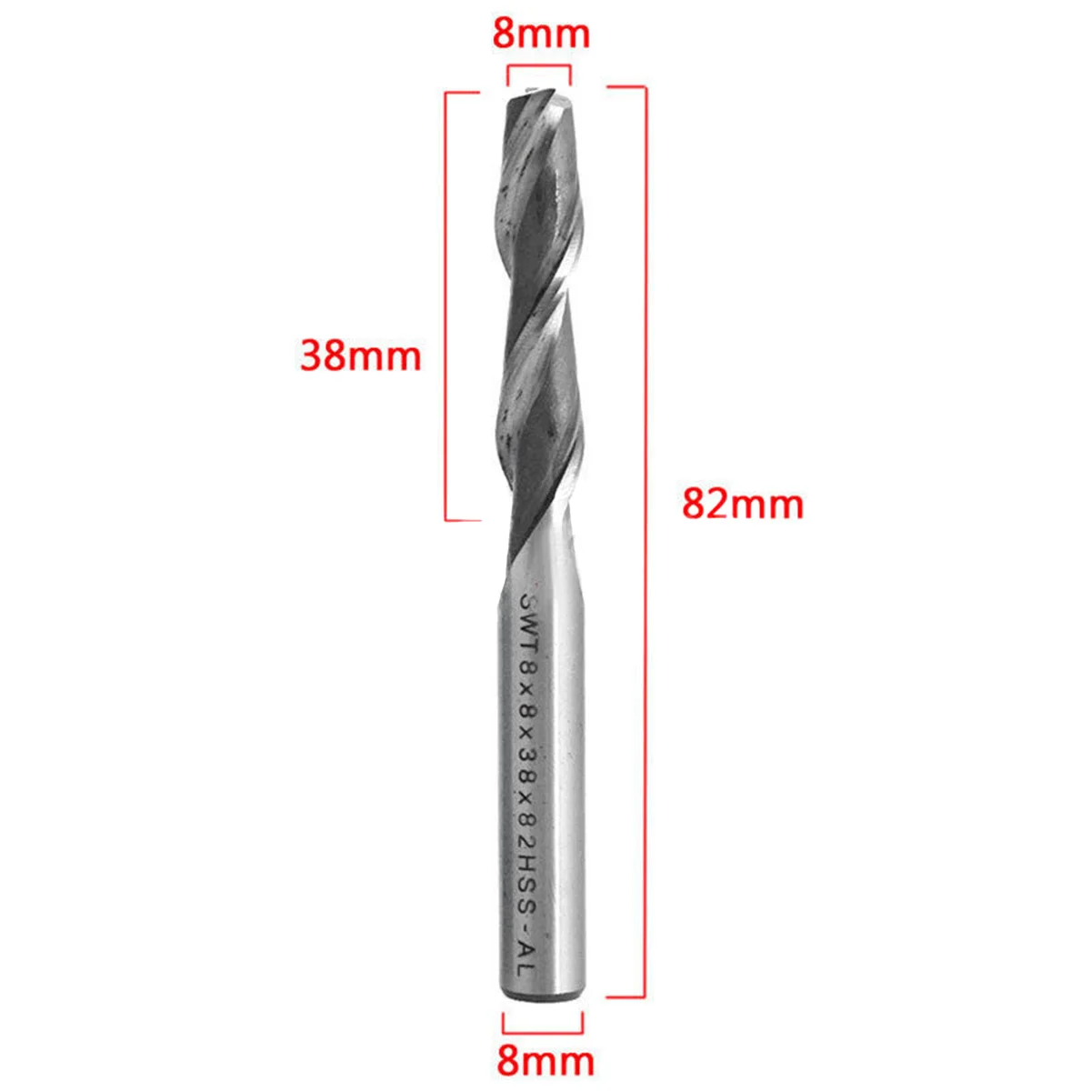 1pcs 4/6/8/10mm 2 Flute End Wood Cutter Aluminium Extra Long CNC Milling Cutter Wood Carbide Router Tools