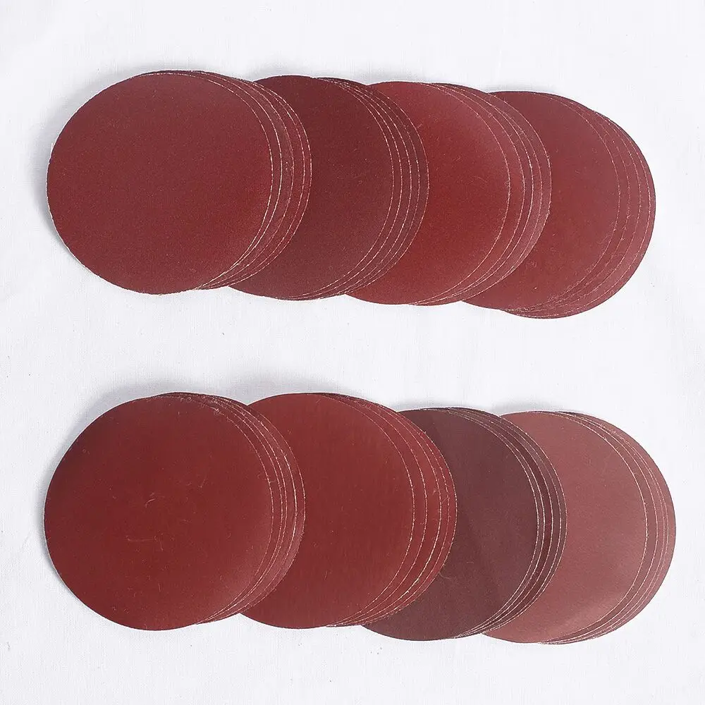 40pc Brushed back sandpaper red round Self adhesive Sanding paper 4