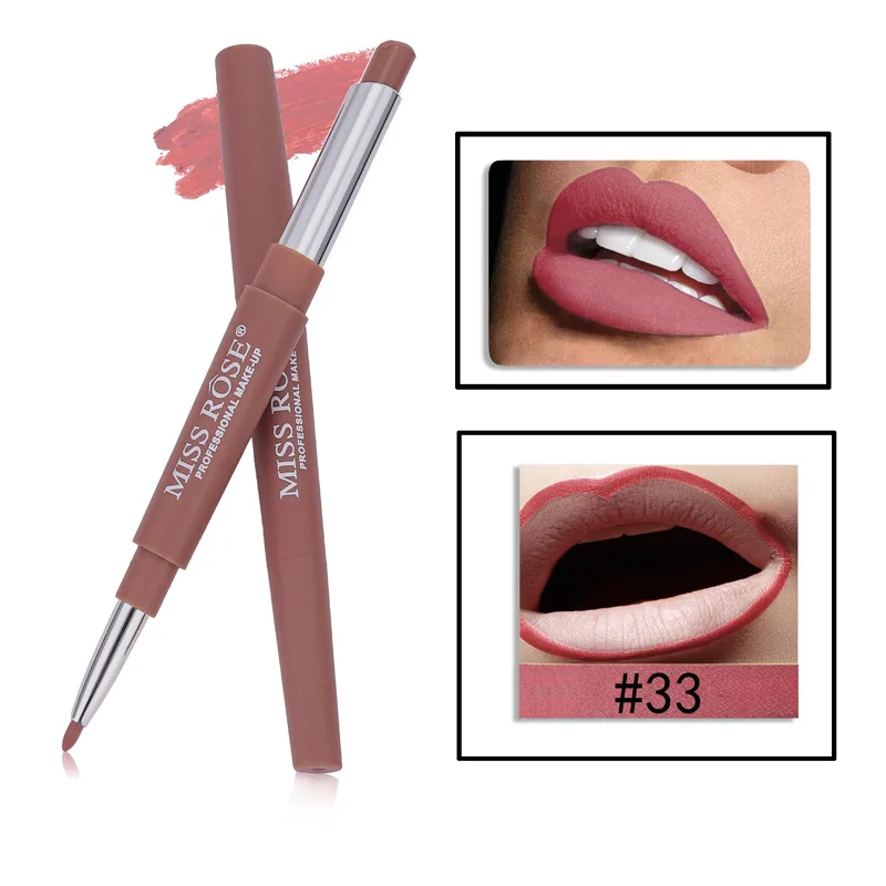 Лидирующий бренд Карандаш для губ матовый водонепроницаемый карандаш для губ увлажняющие губные помады длительные губы Llipliner макияж ручка 8 цветов - Цвет: 33