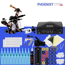 Стартовый набор для тату-машинки 1 электромагнитные машинки для татуажа 20 цветов чернила с пигментом наборы черная татуировка для начинающих ручка набор Перманентный макияж