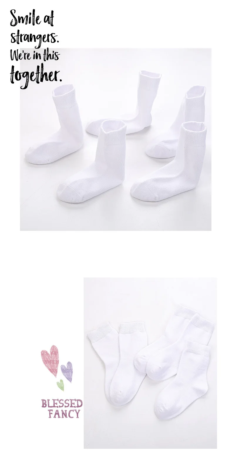 5 пар/партия, детские носки белого цвета для мальчиков и девочек, мягкие хлопковые детские носки свободные удобные черно-белые носки для малышей