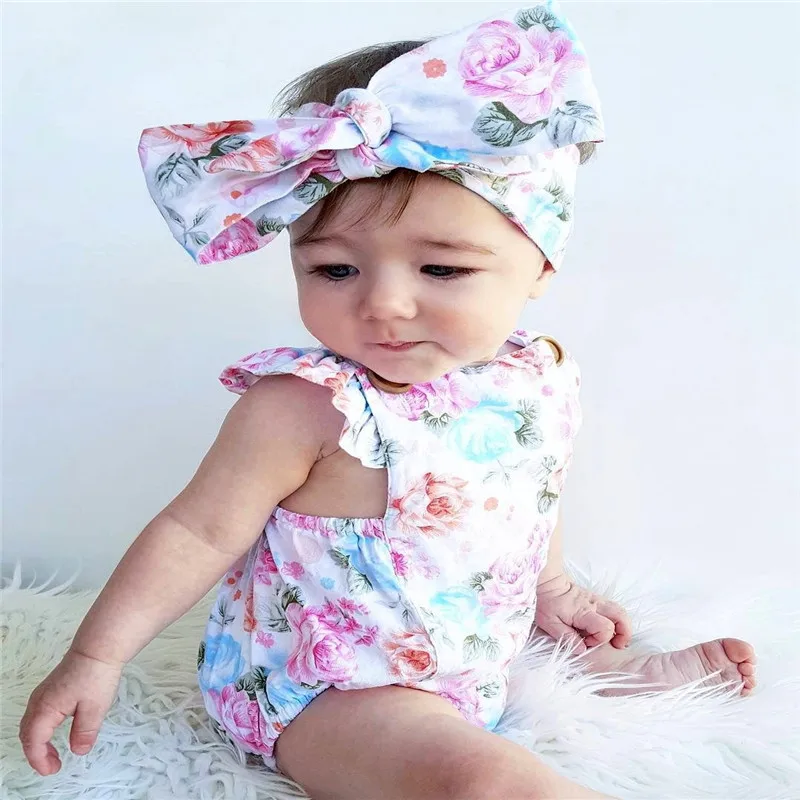 2 шт. детский летний комбинезон с цветочным принтом|baby girls clothing|baby girlbaby girl fashion |