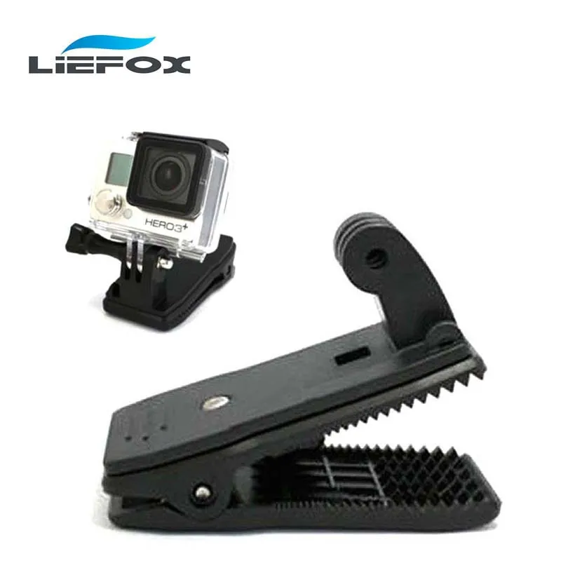 360 Rotary Backpack Hat Mount Kit Clip Fast Clamp Mount for GoPro Hero