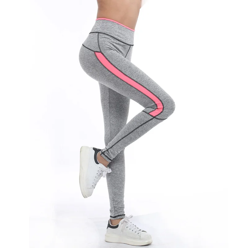 

Women Lady Activewear Pink Legging Spring Summer light grey Pant Autumn High Waist Leggins