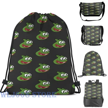 

Funny graphic print shoulder Bags women Pepega Single shoulder backpack travel for men Gym Bag