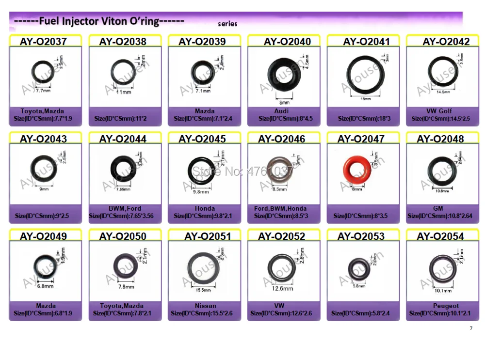 10 комплектов для Nissan 300ZX 16600-85E06/FJ142 16600-66U00 ремонтные наборы деталей топливной форсунки высшего качества Для AY-RK503