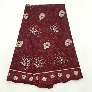 

African Dry Lace Fabric 2019 High Quality 100%Cotton Lace Swiss Voile Lace With Stones Swiss Voile Lace In Switzerland F81-34