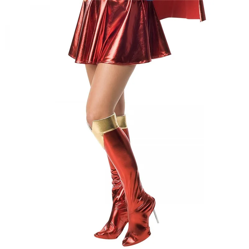 Новинка года; маскарадный костюм Чудо-женщины из фильма для взрослых; пикантные маскарадные сапоги для суперженщин; Вечерние туфли на Хэллоуин, карнавал, шоу