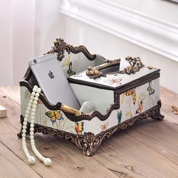 

multifunctional paper towel box, three layer remote controller, storage box, paper suction box, American farm paper box
