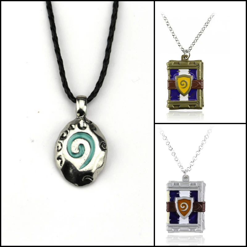WoW World Of Warcraft Hearthstone стекло круглый подвесной Амулет ожерелье ювелирные украшения бронзовая цепочка для мужчин подарок