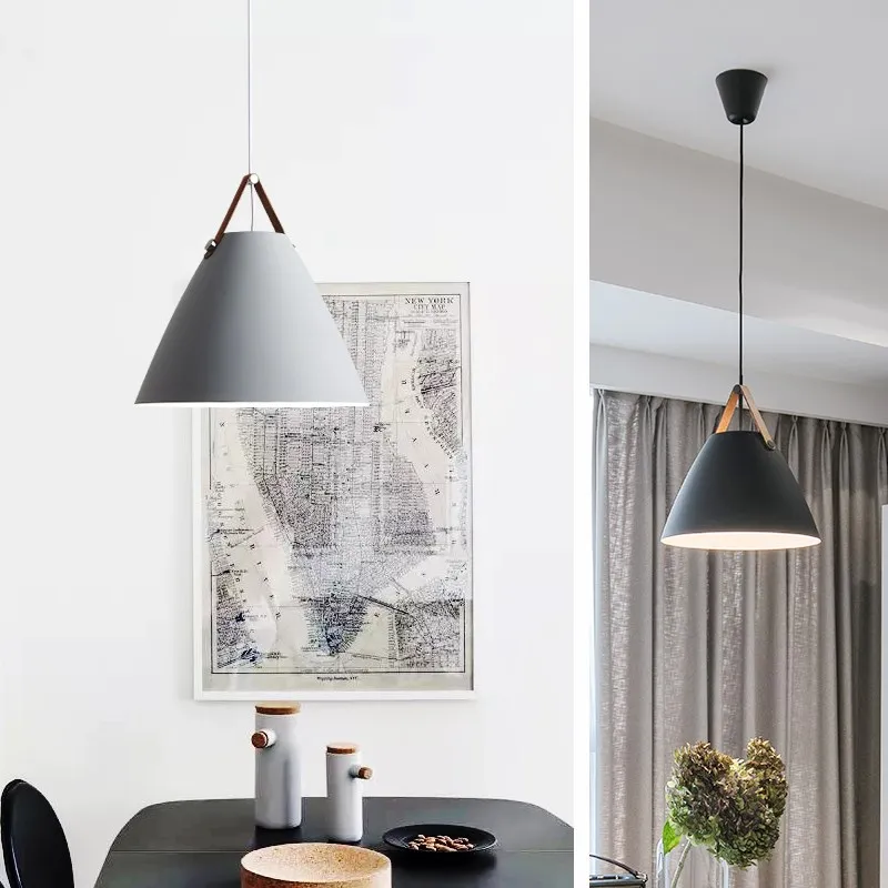  Modern Iron Pendant Lights Nordic Style hanging lights for Kitchen Living Dining room Pendant Lamp  - 32893393678