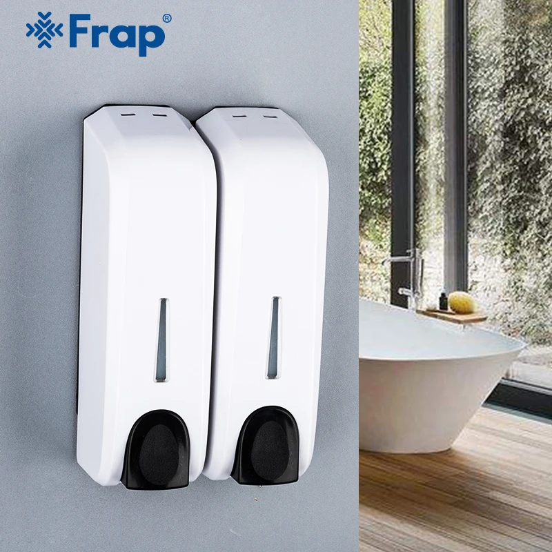 

FRAP Liquid Soap Dispenser White Double Wall Mounted Bathroom kitchen soap pump dispenser 2 pcs set dosificador jabon cocina