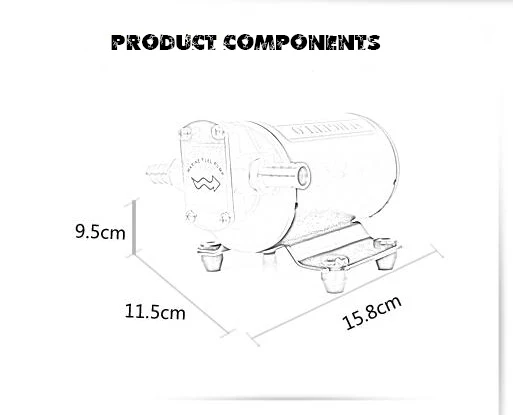 FP-12 12v 24V DC Шестерни насос заправки самовсасывающий дизельный насос миниатюрный смазочного масла насосная насос мини принадлежности для фильтра