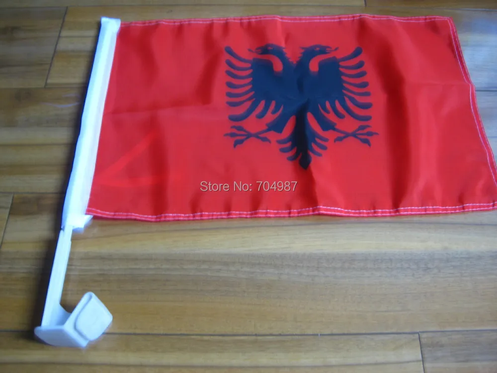 

30 x 45 cm Albania car window banner flag free shipping