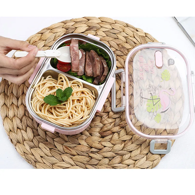 650 мл 304 японский Ланч бокс из нержавеющей стали с отсеком Bento Box для детей