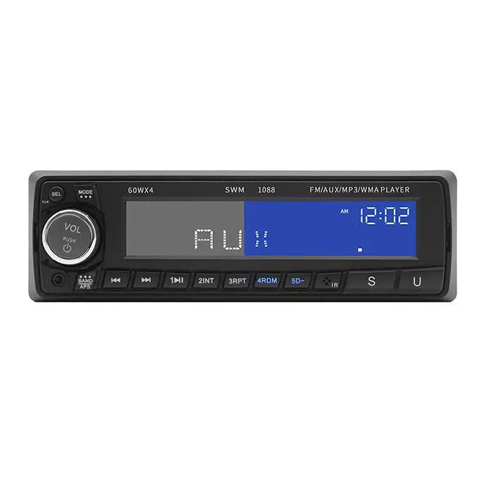 Bluetooth автомобильное радио музыка MP3 плеер 12 В черный SU-1088 Hands-free Time дисплей