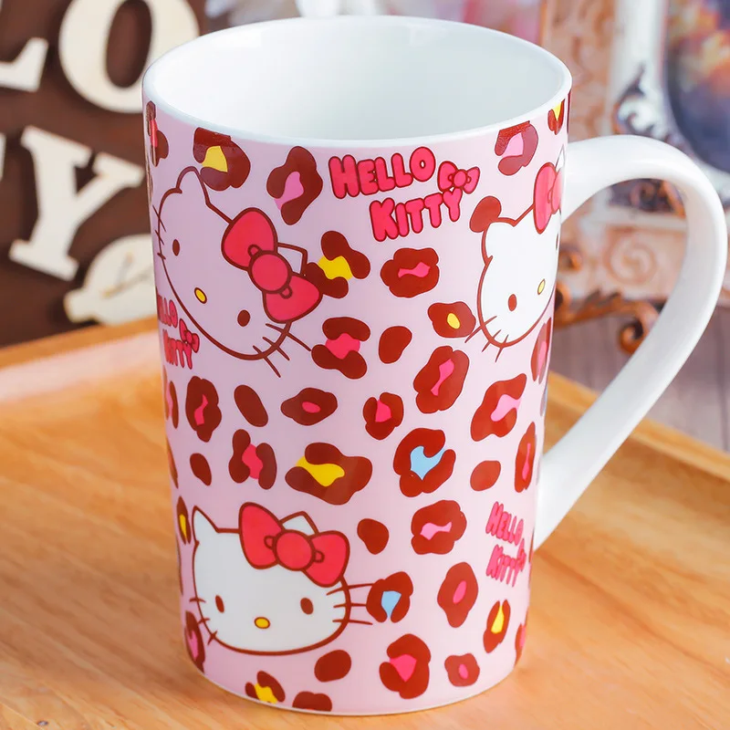 Funny Hello Kitty Cat Leopard Print Ceramic Tassimo Cappuccino Latte ...