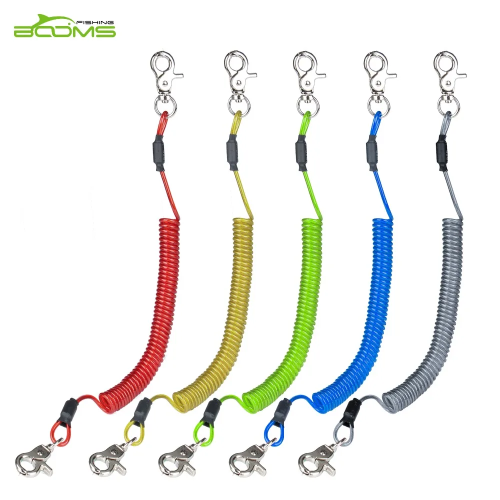 Booms Fishing T2 Fishing Tool Lanyard , Heavy Duty Coiled Lanyard