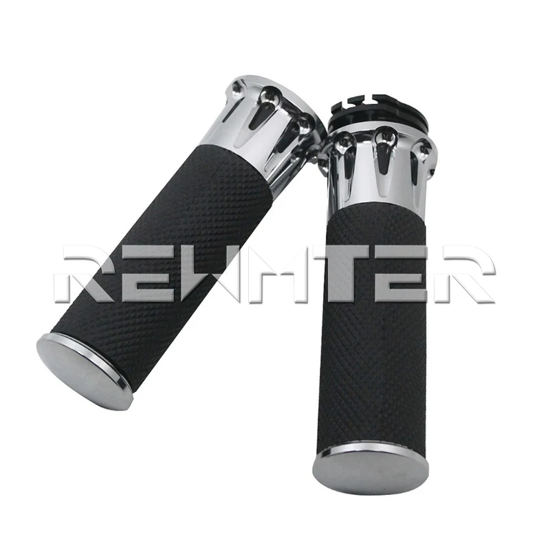 1-25mm-Pair-Black-Chrome-Motorcycle-Parts-CNC-Aluminum-Edge-Handlebar-Hand-Grips-For-Harley-Sportster (1)