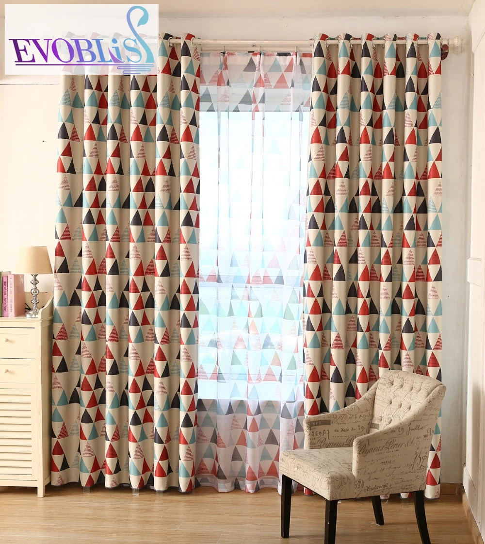 Mediterranean blackout curtains summer window curtains for living room