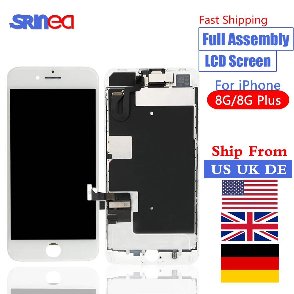 

For iPhone 8 8G 8Plus LCD Display Touch Screen Digitizer Assembly Replacement Part i Phone 8 Plus LCDs Screen Ship From US UK DE