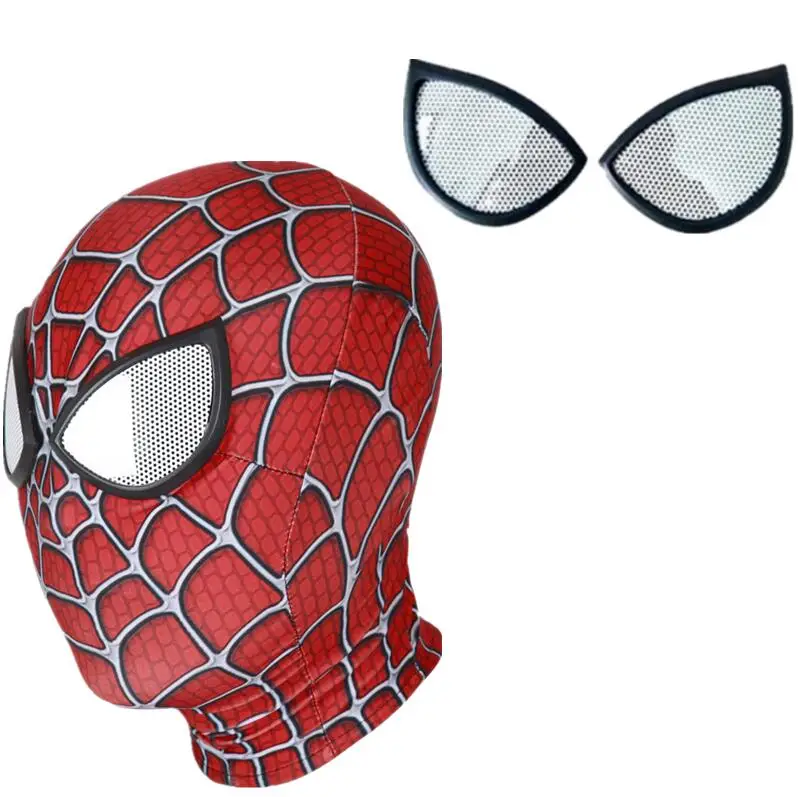 Человек-паук 3 Raimi маска линзы 3D Косплей супергероя-паука реквизит маски - Цвет: A